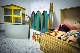 Sala de Ludoterapia: visa o atendimento às crianças em idade a partir de 4 anos, mediada por brinquedos