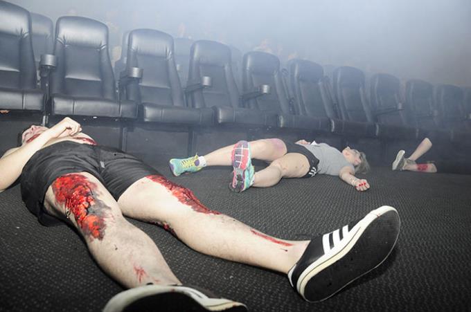 Simulação de incêndio em cinema deixa população em alerta
