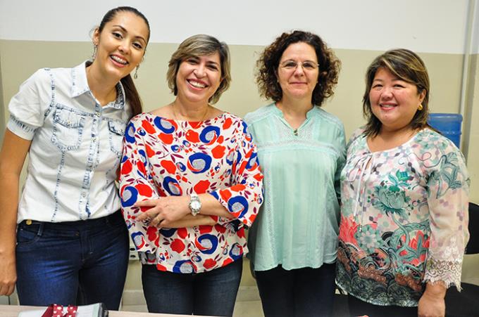 Marta e as doutoras Alba, Rosângela e Edilene