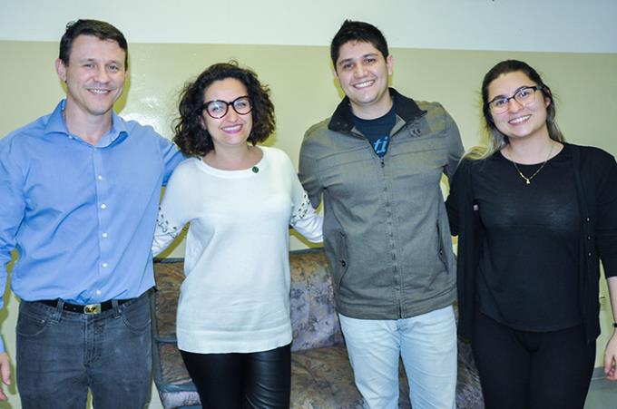 Guelfi, Adiane, Silva e Muryel, na Assessoria de Relações Interinstitucionais