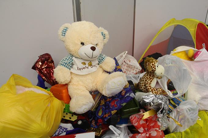 Brinquedos arrecadados para o Hospital Regional do Câncer