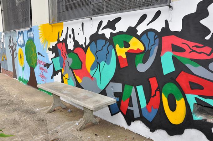 Grafite e outras atividades oferecem protagonismo escolar