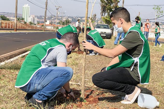 Trote Sustentável: Calouros fazem plantio de árvores