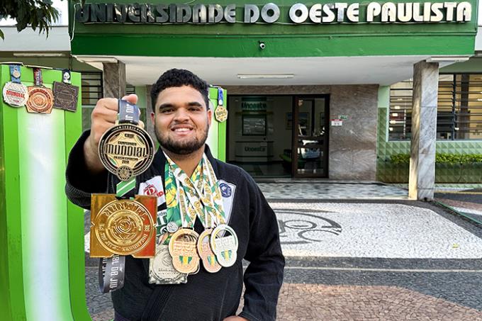 Aluno da Unoeste coleciona títulos de campeão no jiu-jitsu