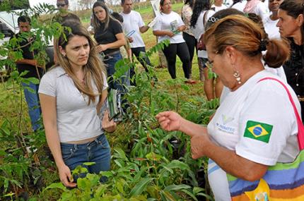 Entorno da ETE de Gardênia recebe primeiras mudas de árvores