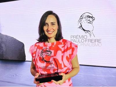 Jornalista egressa da Unoeste conquista Prêmio Paulo Freire