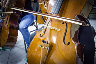 Laboratório de Instrumentos Funcionais (prática de conjunto e regência): visa a prática de atividades direcionadas ao estudo de prática de conjunto, regência coral e orquestral