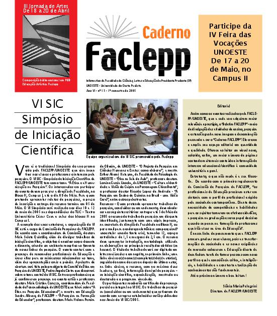 Caderno Faclepp nº 15