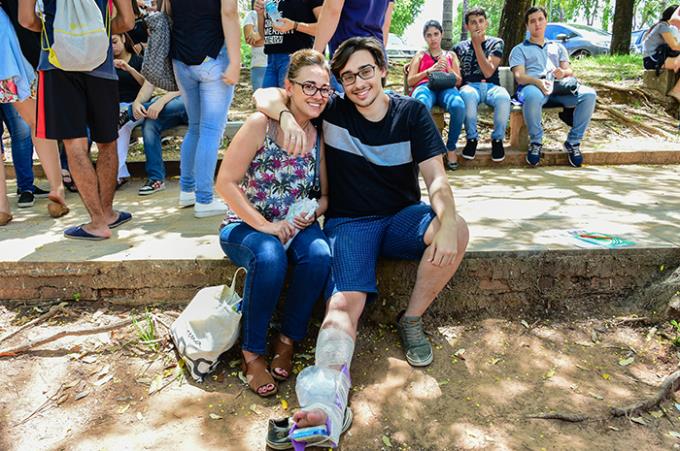 O Guilheme Nicodemo veio da capital paulista com a mãe e torceu o tornozelo antes da prova	