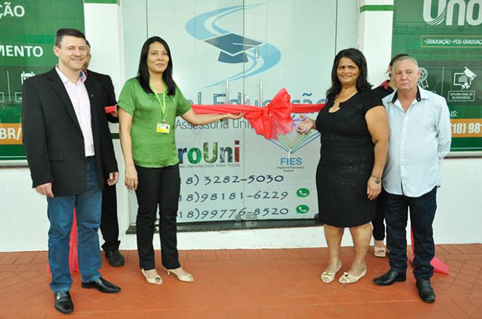 Inauguração do polo: Guelfi, Sonia, Irenilde e Leal 