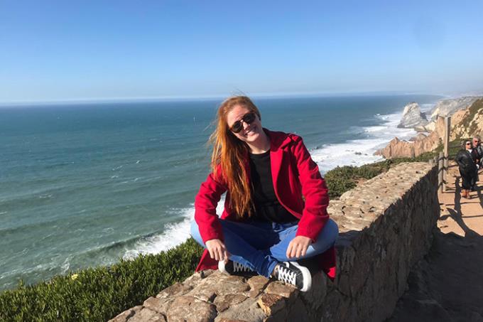 Letícia em Sintra, vila portuguesa na área metropolitana de Lisboa