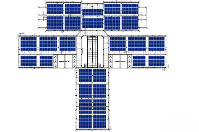 Projeto da usina solar da Unoeste Jaú: módulos serão instalados em toda extensão do telhado 