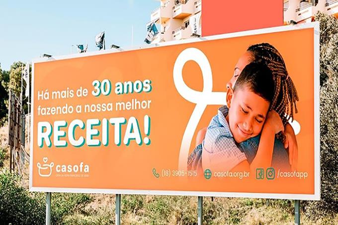 Uma das peças publicitárias da campanha para a Casofa