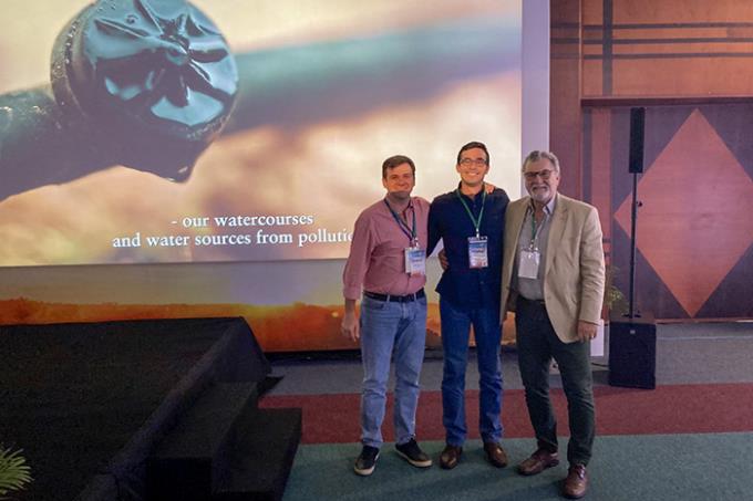 Dr. Fábio Echer, o premiado Carlos Felipe e Dr. Ciro Rosolem