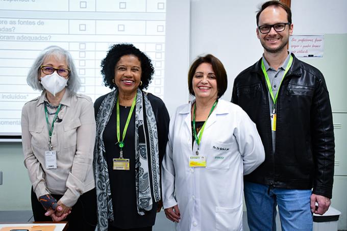 Dra. Evelinda Trindade, Dra. Édima de Souza Mattos, Dra. Ilza Martha de Souza e Wagner Luiz Pense