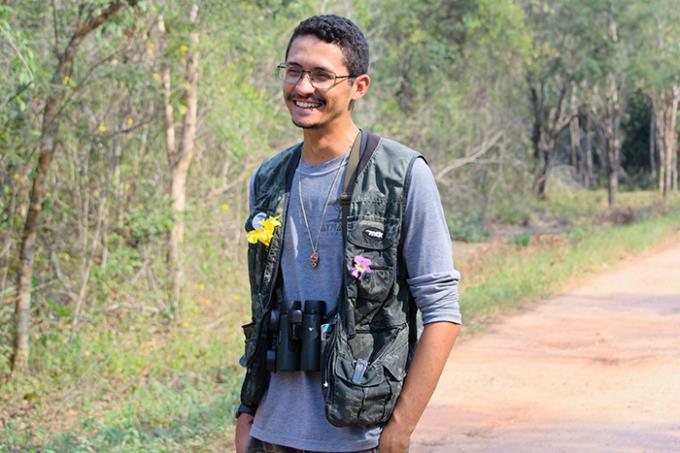 Pablo Damião é hoje guia biólogo de observação de vida selvagem e de aves no pantanal mato-grossense