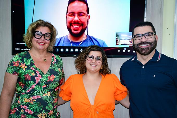 Dra. Raquel, Mariáguida, Dr. Sidnei e Dr. Paulo que fez avaliação on-line 