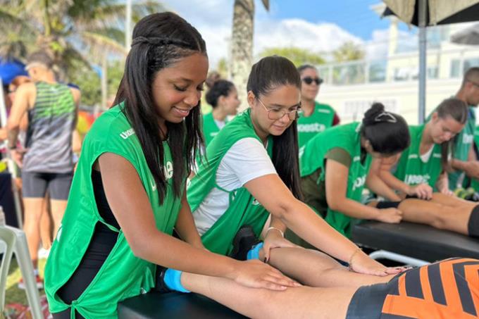 Atletas recebem suporte da Fisioterapia Unoeste