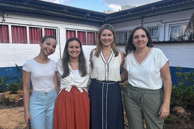 Ex-aluna da EMEI João de Oliveira, Gabriela acompanha nova geração em espaço revitalizado