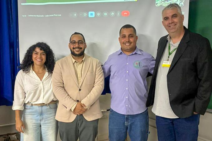 Dra. Maria Albertina, Dr. Edgar, João Lucas e Dr. Alexandrius, avaliador presencial