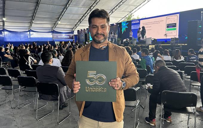 Augusto Schell, subsecretário de Assuntos da Juventude de Praia Grande, durante o PG Tech