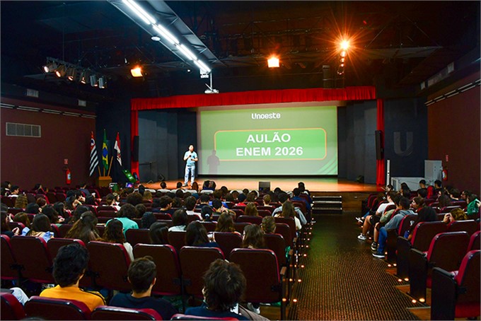 Aulão gratuito na Unoeste amplia revisão para Enem