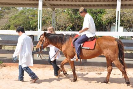 Projeto Cavalo Amigo atende pacientes do Allan Kardec