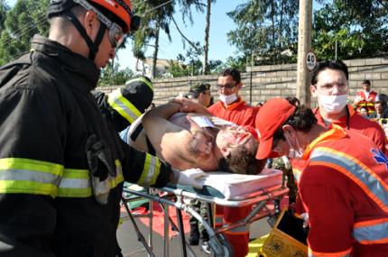 Liga do Trauma reúne entidades para simulação de catástrofe 
